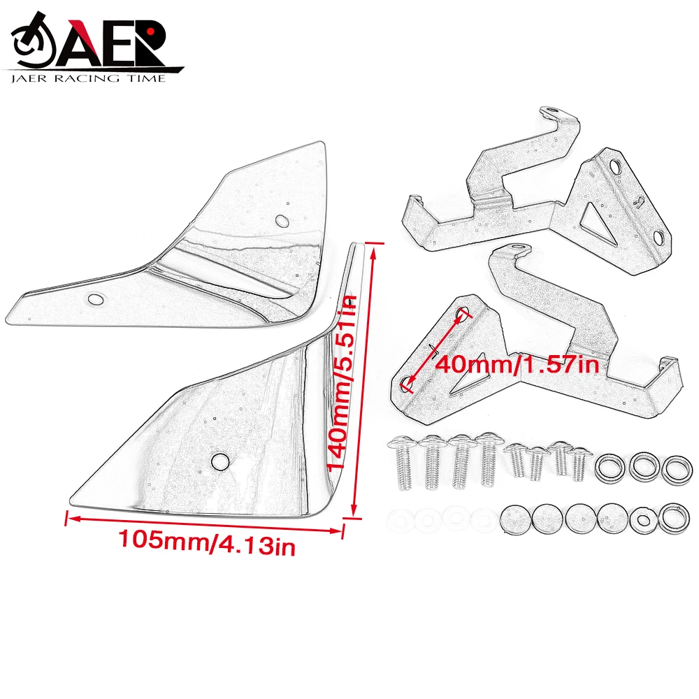 

Motorcycle Upper Wind Deflector Windscreen Windshield for Honda CRF1100L 2020 2021