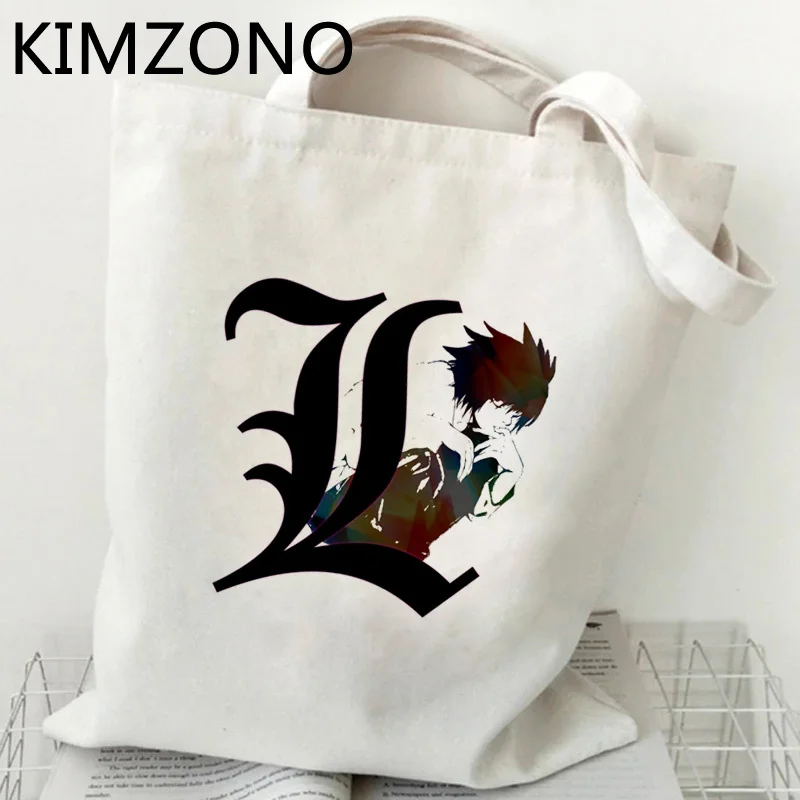 

Сумка-тоут для покупок Death Note, регулируемая сумка из искусственной кожи, чемоданчик на шнурке, перезаряжаемые джутовые хозяйственные сумки