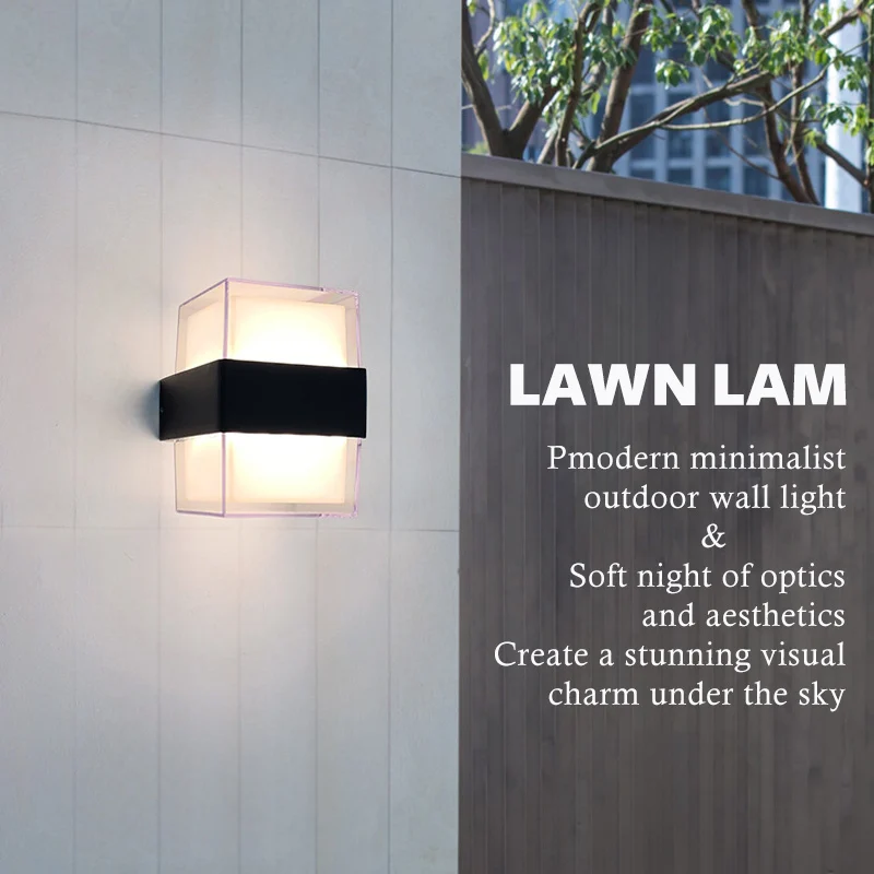 Новая светодиодная двойная комнатная настенная лампа для улицы крыльца сада