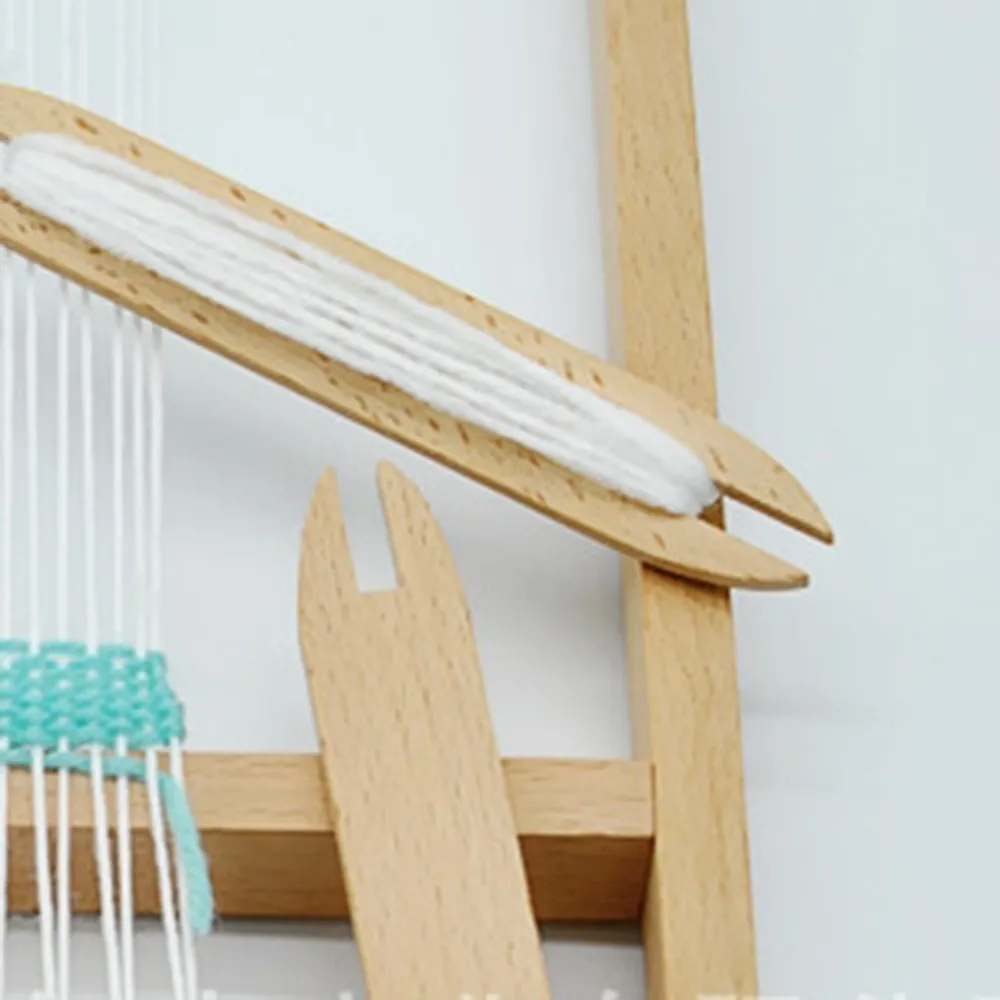 Diy инструмент для плетения тканый свитер шарф гобелен палочка одноголовый твердый Эвкалиптовый шерстяной короткий стержень DIY ткацкий станок Инструменты
