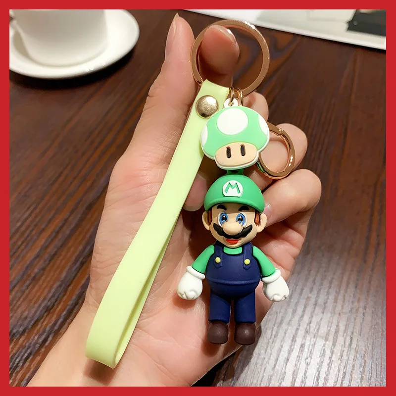 

New Cartoon Silicone Super Key Chains Super Mary Doll Car Bag Ornament Key Chain Cute Creative Gift Key Ring