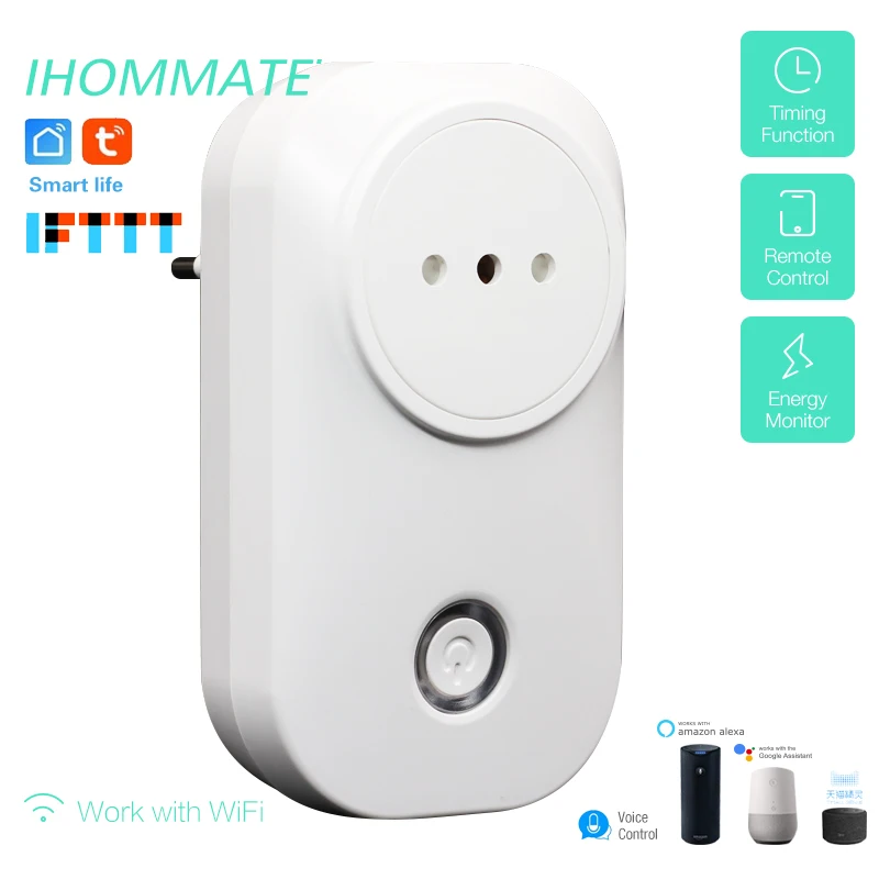 16A Wi-Fi Smart Италия ИТ Чили Plug power Monitor умная розетка Голосовое управление работа с Alexa