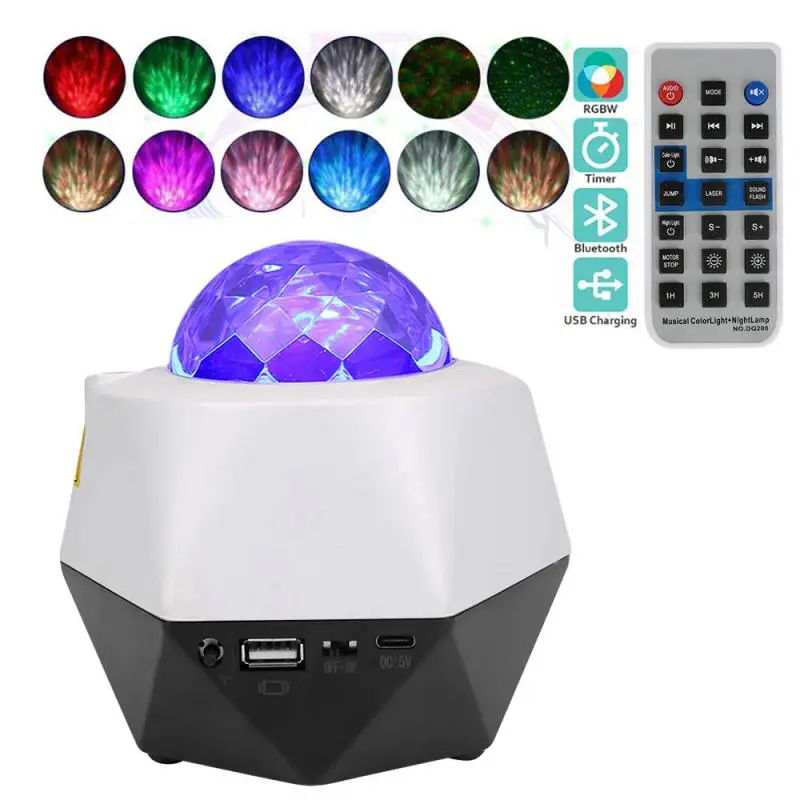 

Starry Sky Galaxy Projector Nightlight Child Blueteeth USB Music Player Star Night Light Romantic Projection Lamp Remote Control