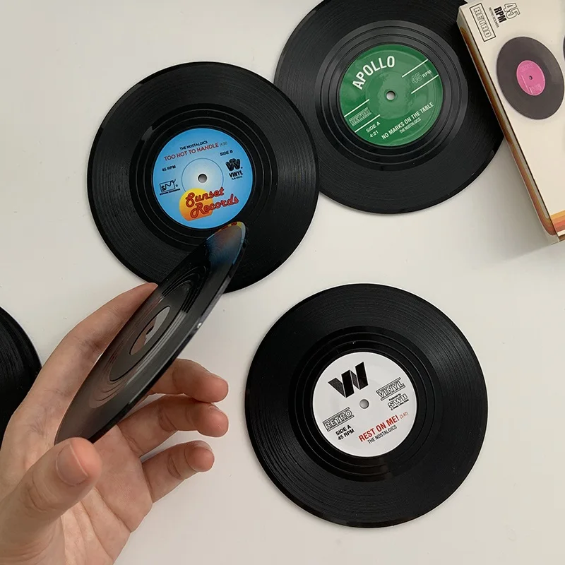 Виниловые подставки для записей настольные коврики чашки напитков Нескользящие