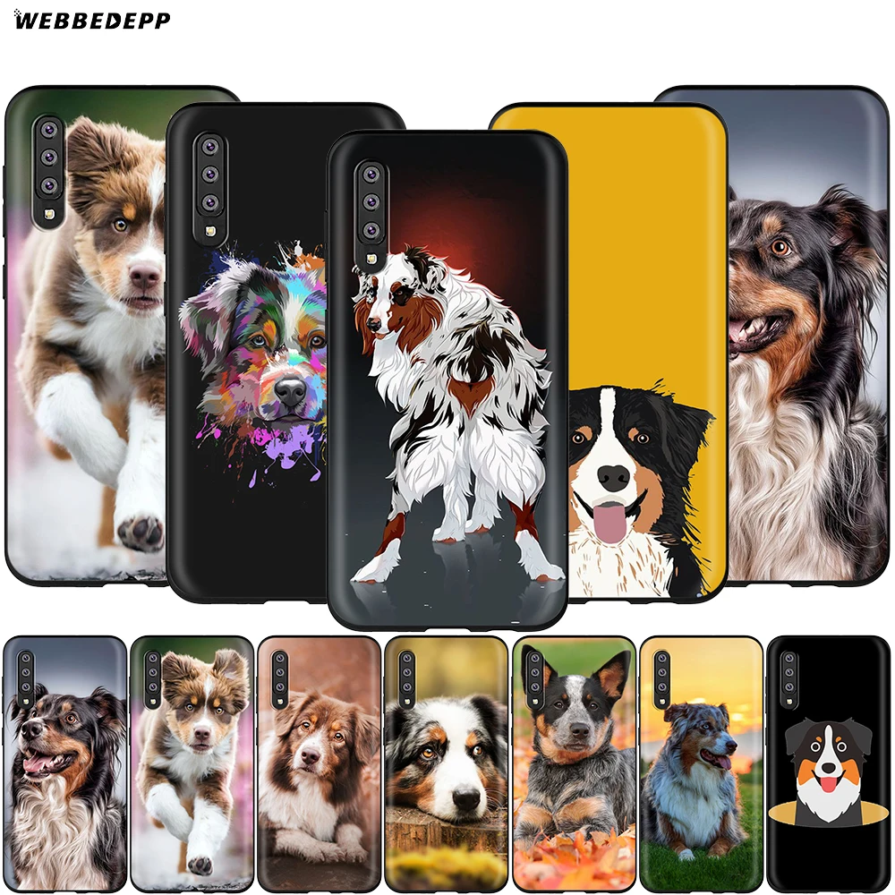 Webbedepp австралийской овчарки чехол для Samsung Галактики S7 S8 S9 S10 Edge Plus Note 10 8 9 A10 A20 A30 A40