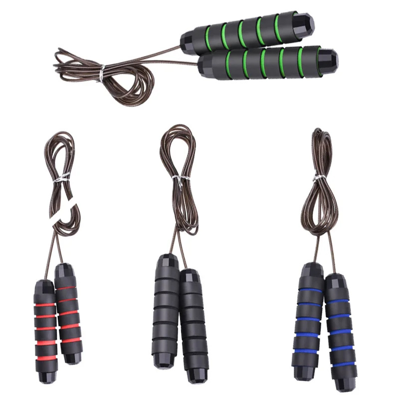 

Jump Rope Tangle-Free Rapid Speed Jumping Rope Cable with Ball Bearings Steel Skipping Rope Gym Fitness Home Exercise Slim Body