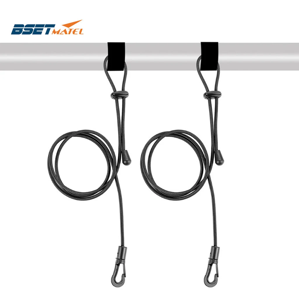 Surfing Boat Paddle Leash Clip Safety Fishing Rod Tether Holder Lanyard Bungee Shock Cord Hook Tie Down Rope