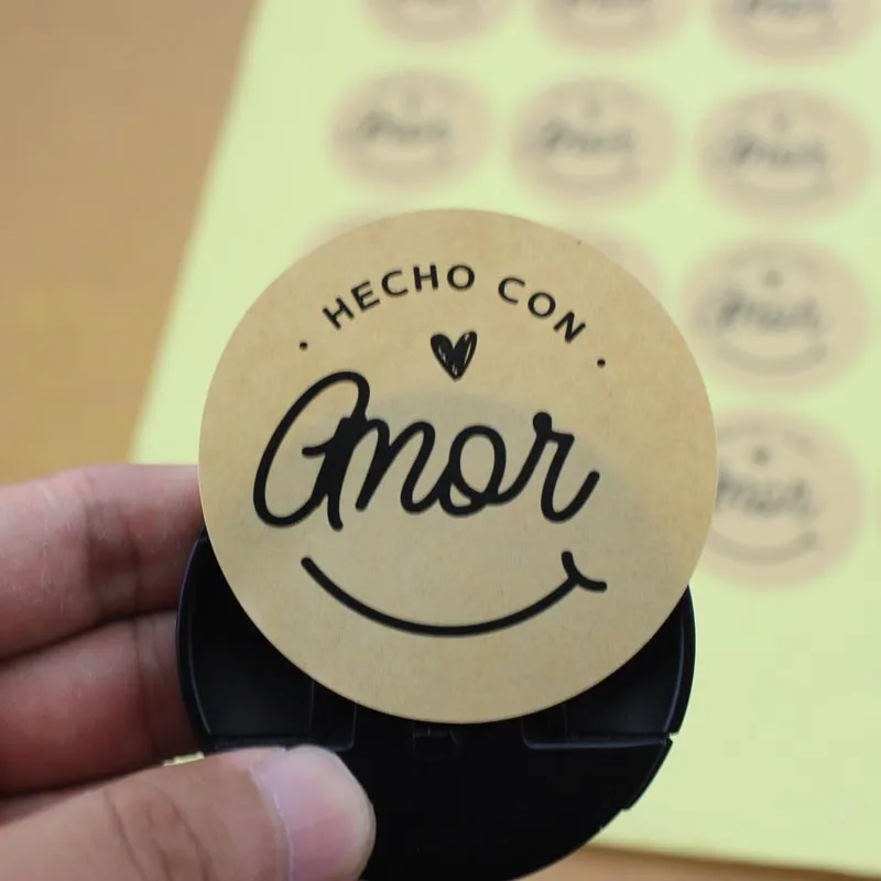 Низкая цена крафт-бумага клейкая наклейка этикетка печать экологически чистые