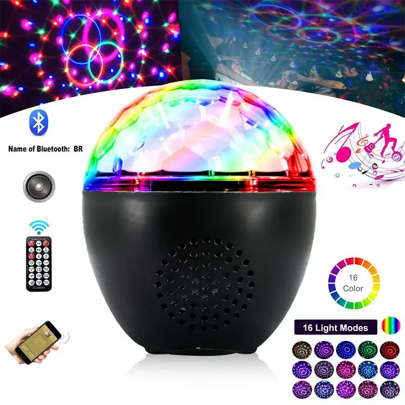 

with Remote Control 16Colors Strobe Light Dance Lamp Luminous Indoor Entertainment Stay Home DJ Bar Fantastic Ball
