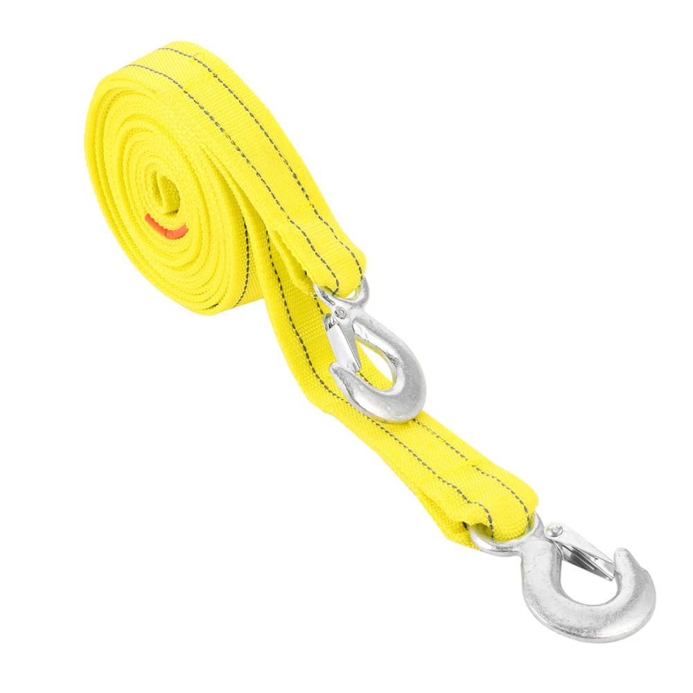

5 Tons 5 Meters Tow Strap Car Trailer Rope with Hooks and Night Reflection