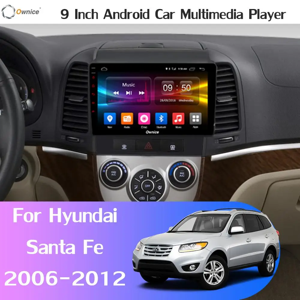 360 ° камера 4G+ 64G Android 9,0 Автомобильный мультимедийный радио для hyundai Santa Fe 2 2006-2012 головное устройство gps навигация SPDIF DSP CarPlay