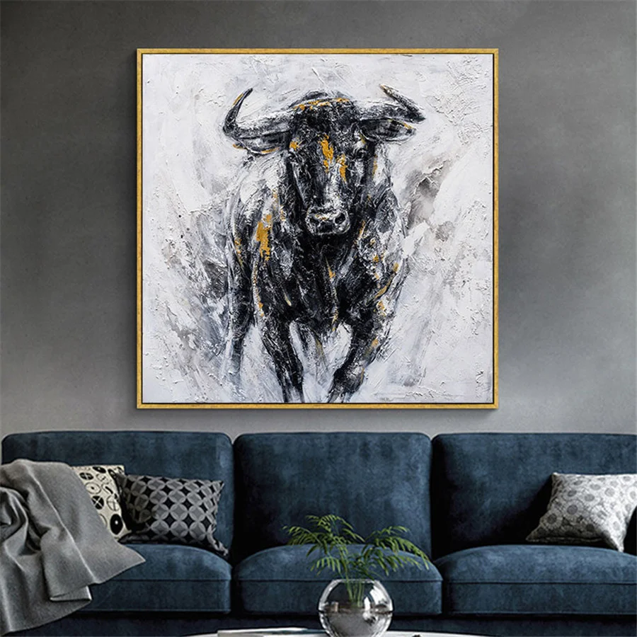 

Hand-Painted Oil Paintings African Grassland Modern Animal Canvas Mural Home Decor Painting Surface Art Decoration Wall Hotel