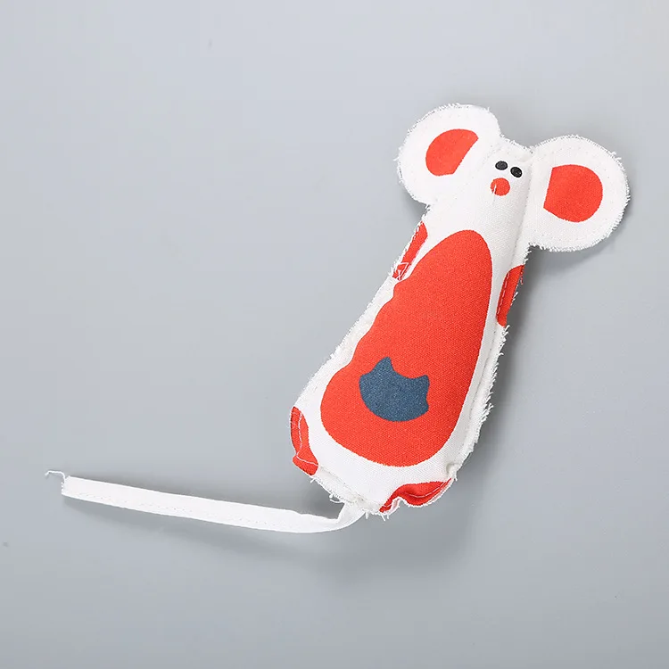 red Новая игрушка для кошек, мышь, холст, звуковые игрушки, кошачья мята, кошачья мята, скрипучий питомец, Жевательная интерактивная игрушка для кошек, домашних животных - Цвет: red