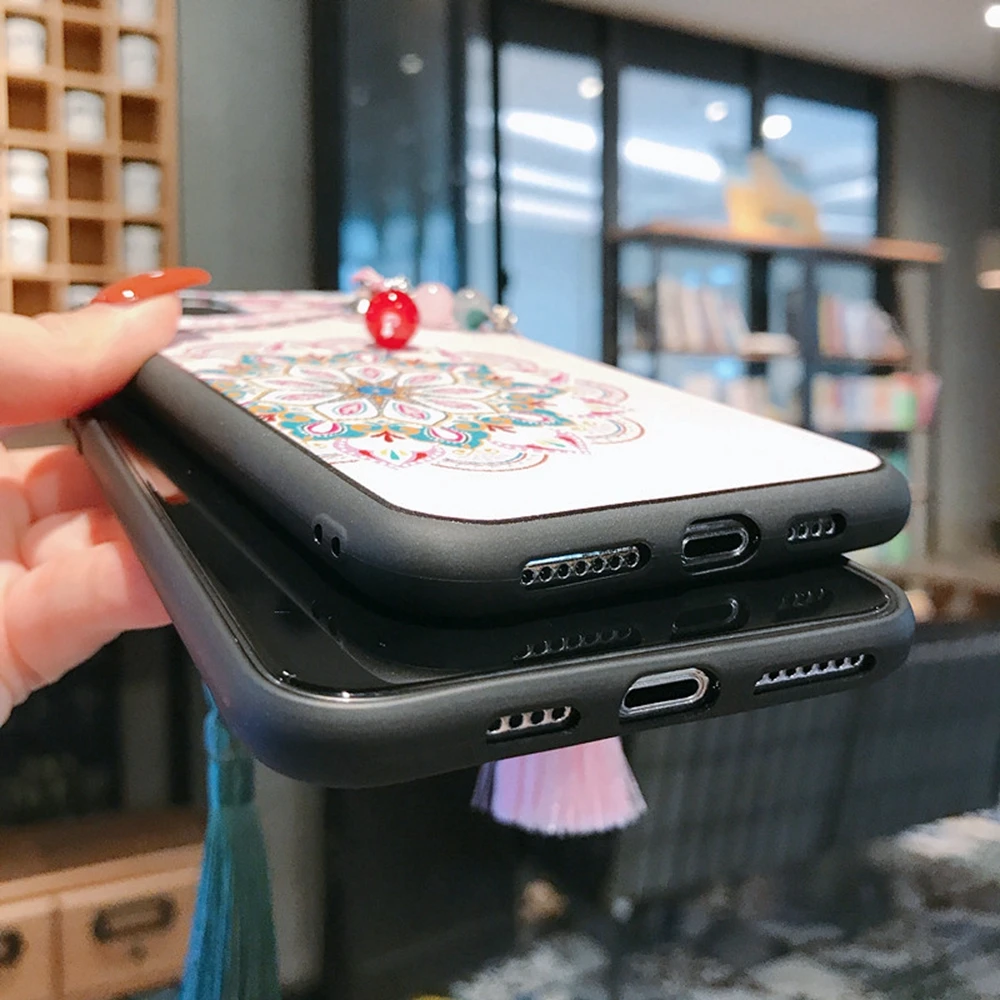 Чехол для iPhone 11 кожаный китайский дизайн 11Pro Max 6 5 &quot мобильного телефона TPU мягкий