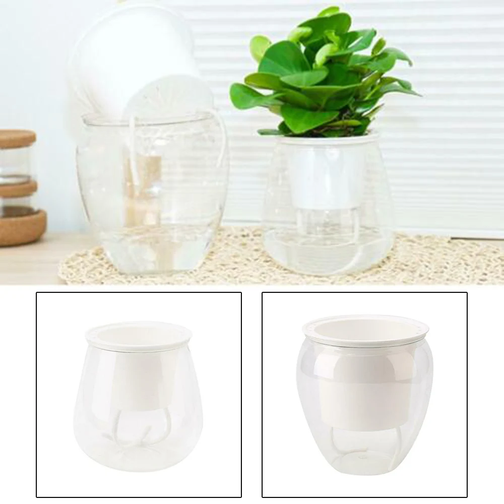 

Transparent Self Watering Plant Flower Planting Pot Planter Garden Balcony