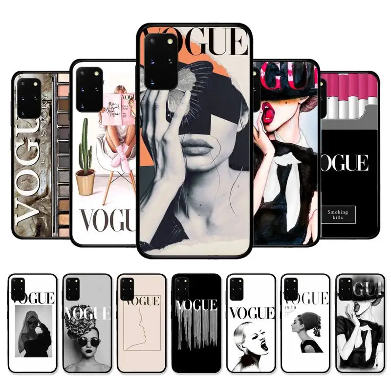 

Luxury fashion magazine VOGUE Phone Case for Samsung S21 S10 Lite S20 Ultra S9 S8 Plus S7 S6 edge S5 cover