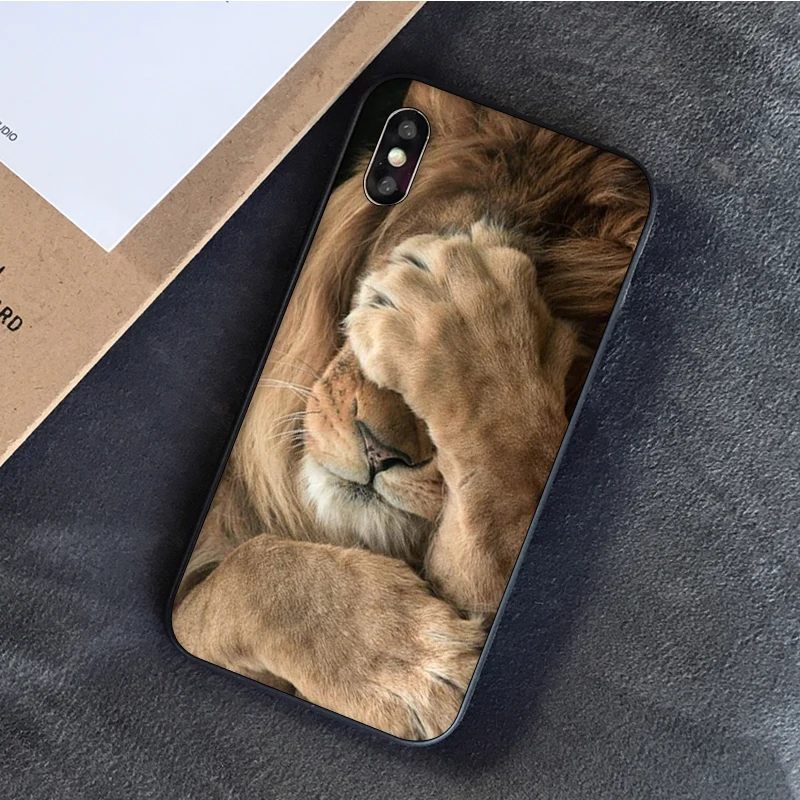 Чехол для iphone 11 Lion Alpha мужской чехол с милым дизайном аксессуары телефонов iPhone 8 7 6