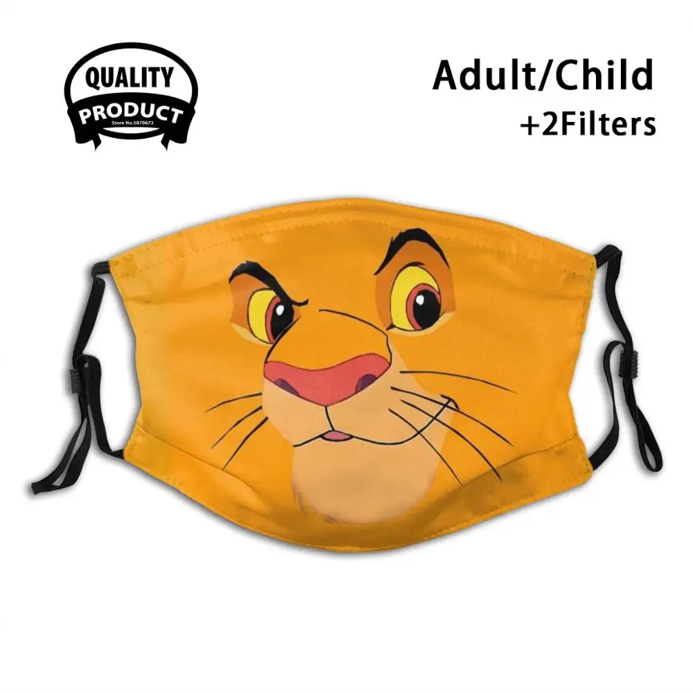 

The King! Reusable Mouth Mask Filter For Men Women Kids Simba Timon Pumba Rafiki Lion King Animal Cartoon Animated Movie