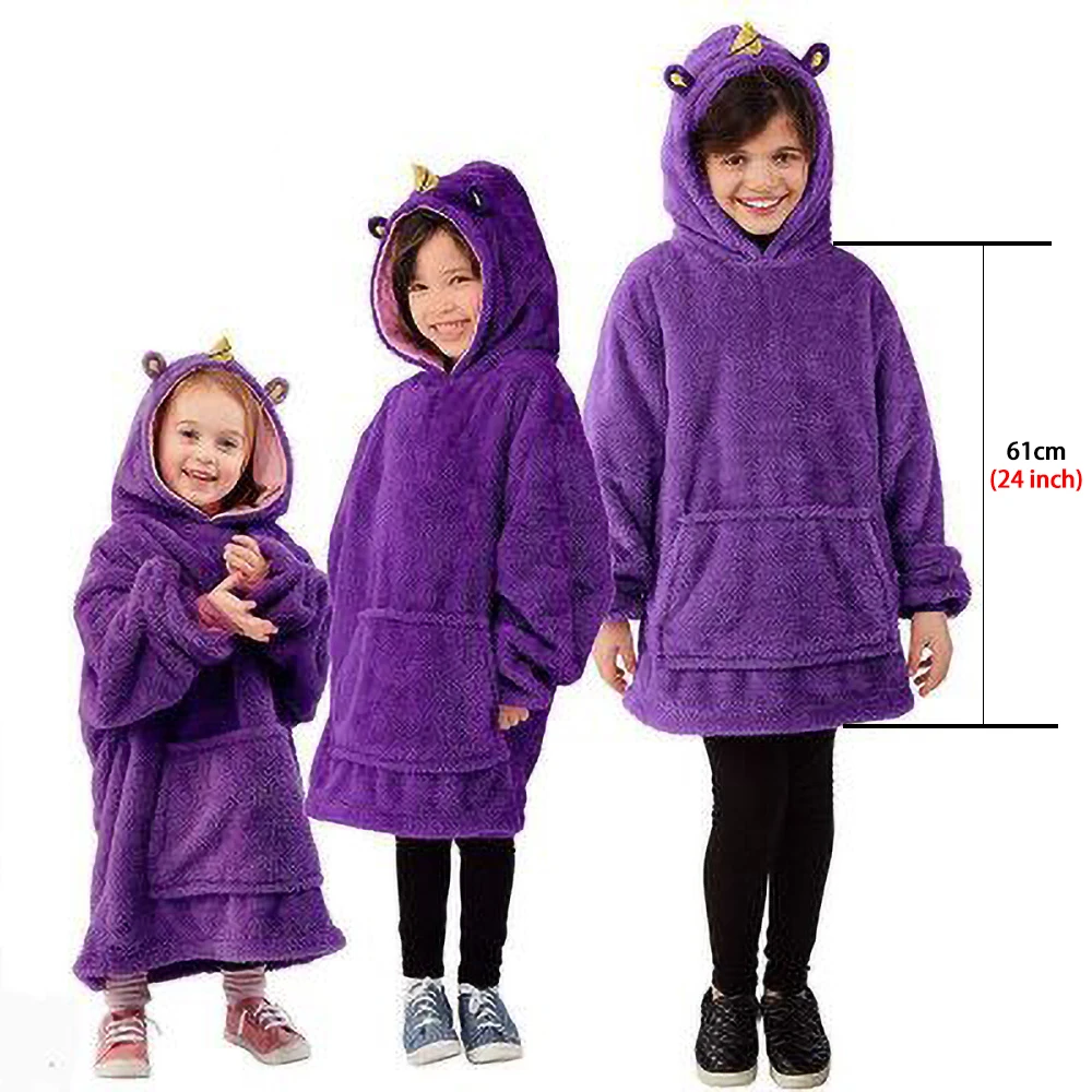 Sudadera con capucha para ni&ntilde;os y mascotas, manta con capucha para invierno, pijamas con forro polar para mascotas, regalos de navidad-3