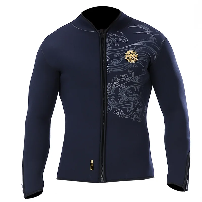 Гидрокостюм Топ 5 мм с длинным рукавом премиум SCR неопреновый гидрокостюм куртка