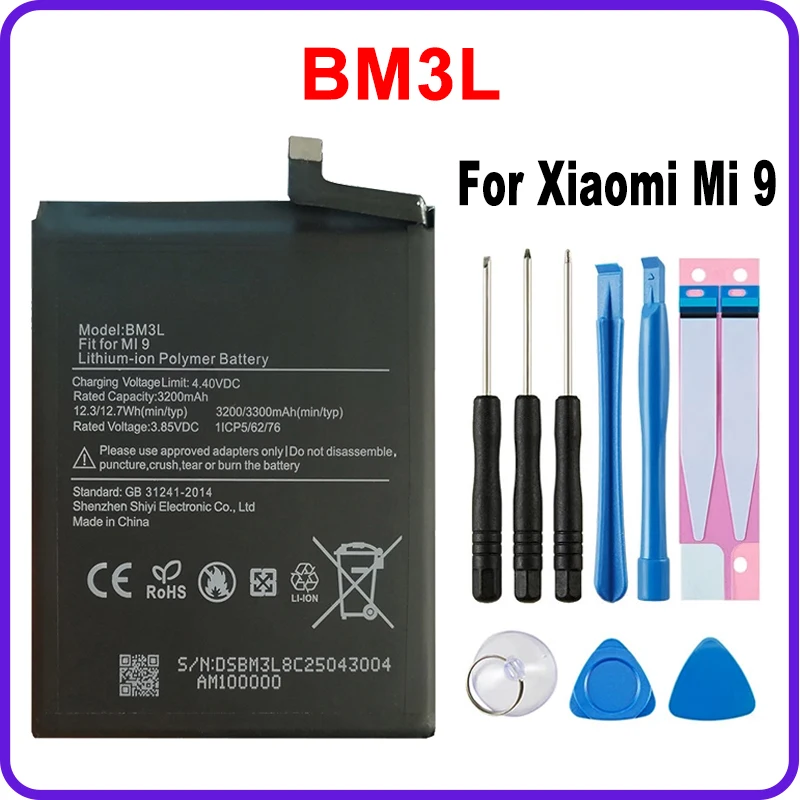 

Replacement Battery For For Xiaomi Mi 9 Rechargeable Phone Battery BM3L For Xiaomi Replacment Bateria