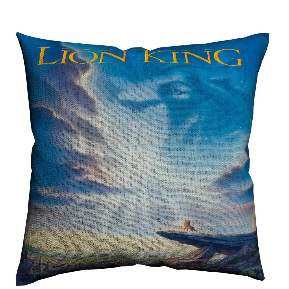 Lion King Movie Pillow Cover Throw Pillows For Sofa Cotton Linen Cushion Cover 45x45cm Scandinavian Decoration Home Almofada