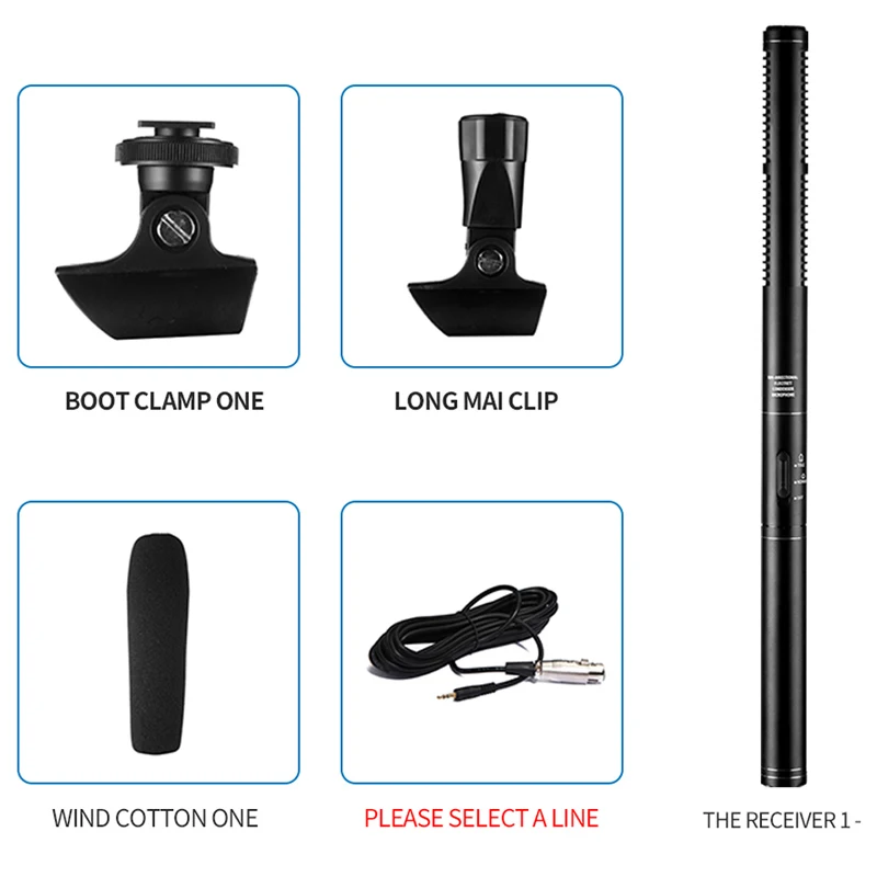 Профессиональный конденсаторный микрофон для интервью пушка Canon DSLR SLR камера