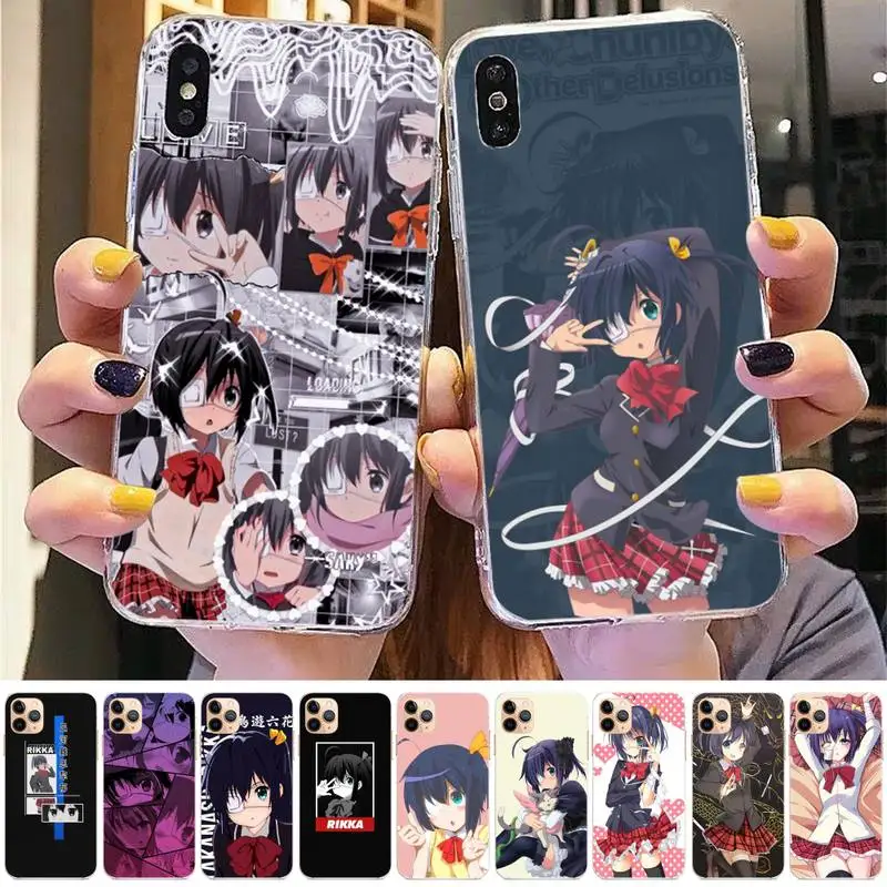 

Takanashi Rikka Anime Phone Case for iphone 13 11 12 mini pro XS MAX 8 7 6 6S Plus X 5S SE 2020 XR case