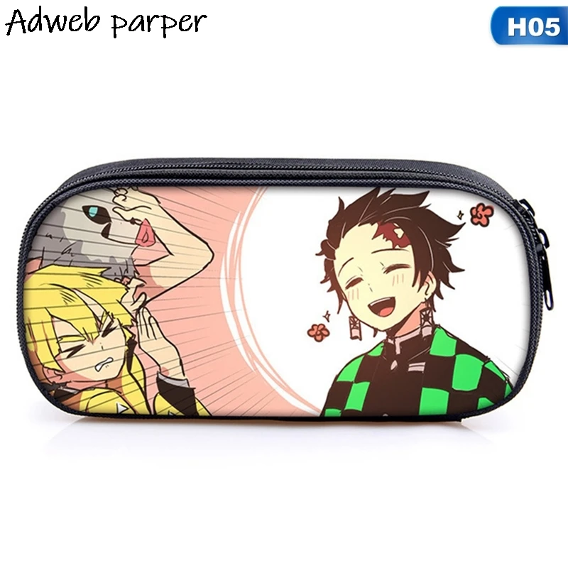 

Anime Demon Slayer: Kimetsu No Yaiba Cosmetic Cases Pencil Box School Supplies Pen Pouch Fashion Makeup Bags Storage Pen Bags