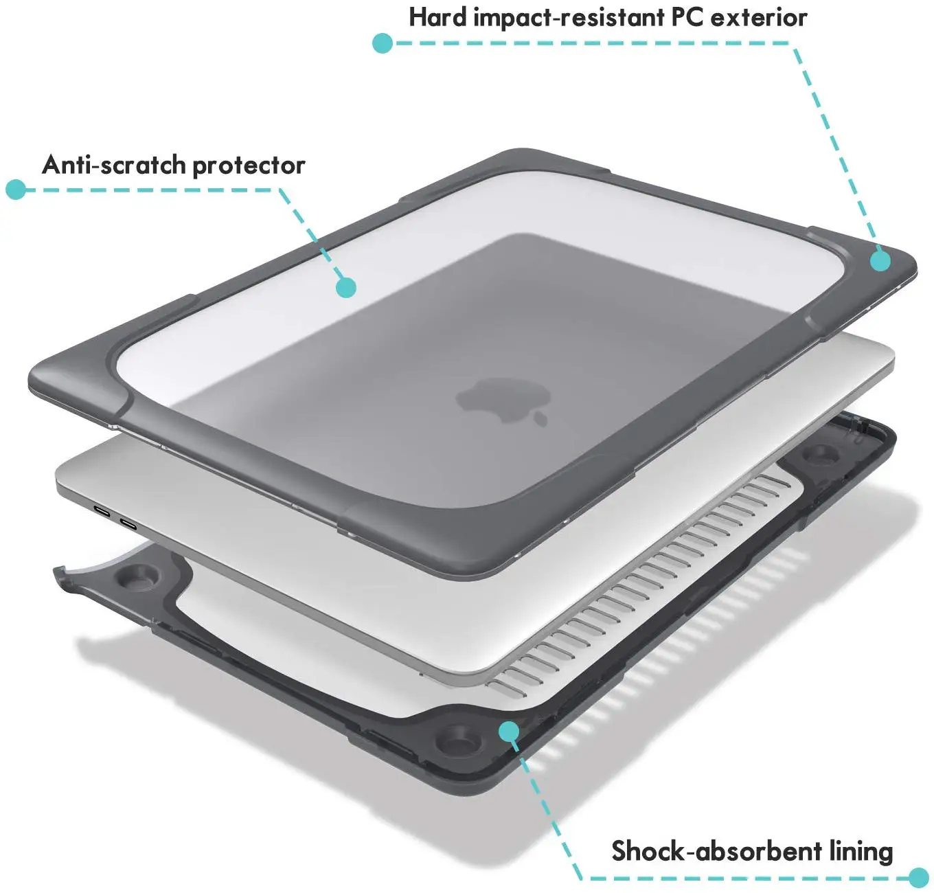 Новый противоударный Внешний чехол Складная подставка для Macbook Air Pro retina 11 12 13 15