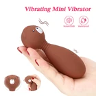 Секс-игрушки для женщин Медведь Мини AV-стик силиконовый 12 режимов вибрации массажер для тела точки G Женский мастурбатор Стимулятор клитора