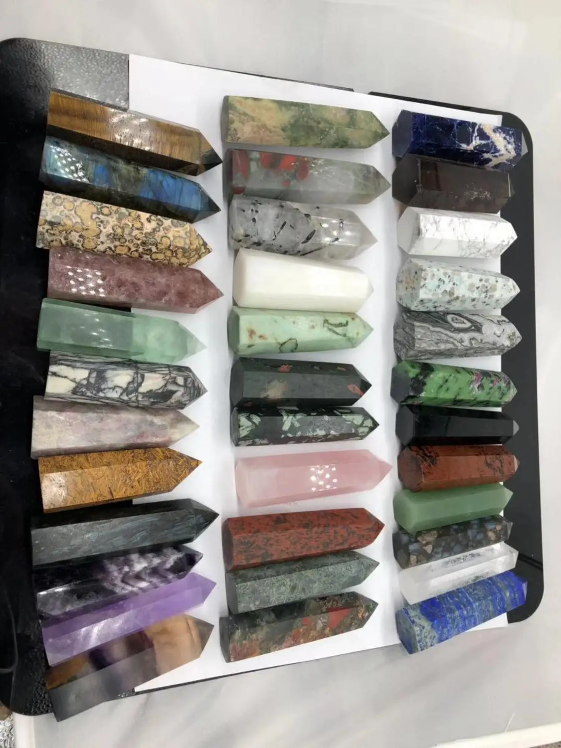 35pcs Натуральный Аметист хрустальные сферы башня образец фэншуй чакр Исцеление Contect нас, чтобы выбрать камень - Цвет: 35pcs
