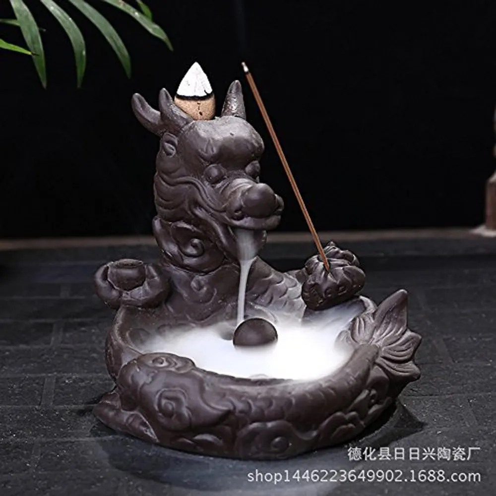 Фот челнока обратного Ладан горелки Дракон Керамика украшения для домашнего