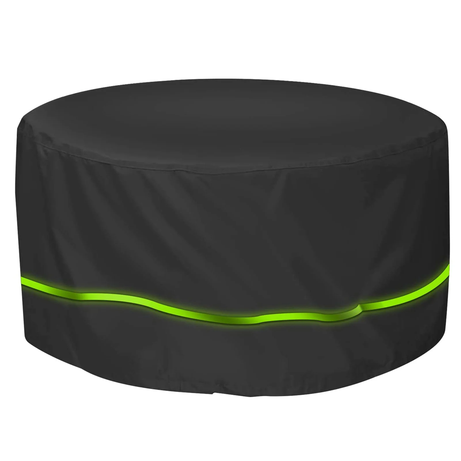 

Garden Round Table Cover Reflective Stripe Waterproof Windproof UV-resistant Moisture-proof Garden Furniture Cover 128x 71cm