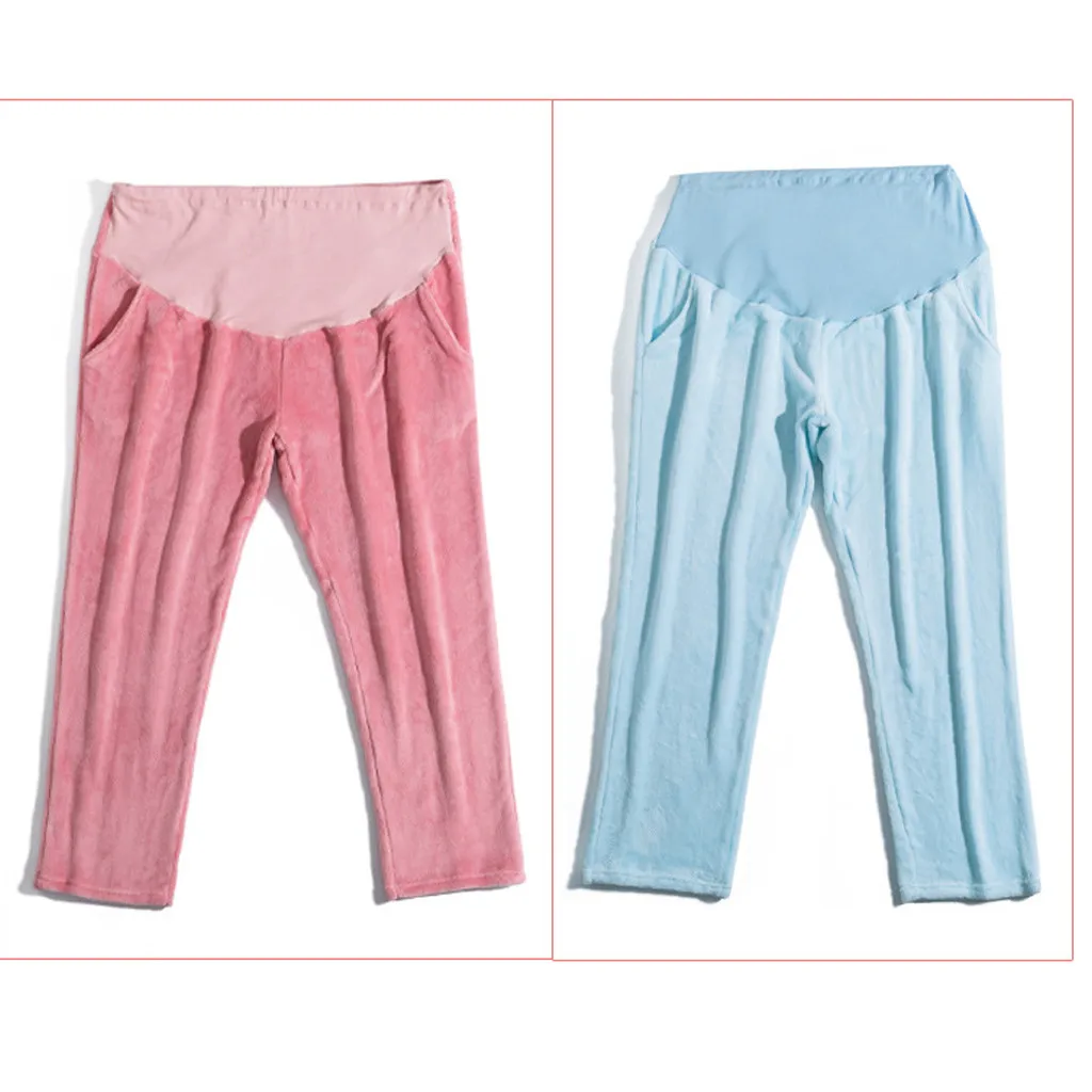 

Maternity Clothes Winter Autumn Long Pregnancy Pants Homewear Pregnant Women Pajamas Pants With Pockets Plus Size Pregnant Pants