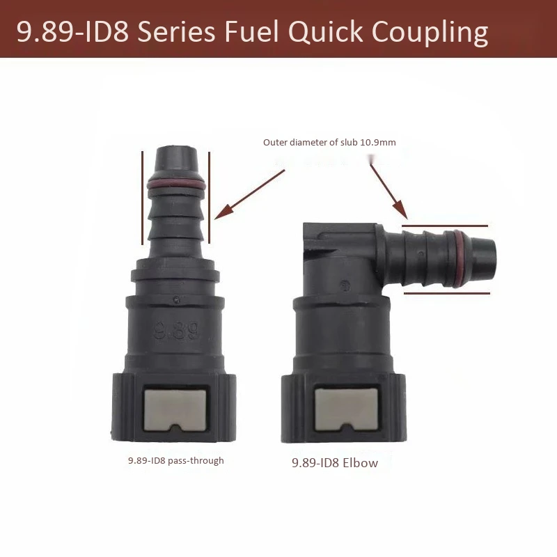 

9.89 ID8 Curved Fuel Line Quick Connector, Urea Tube Fastener Pipe Fittings Gas Filter Fitting