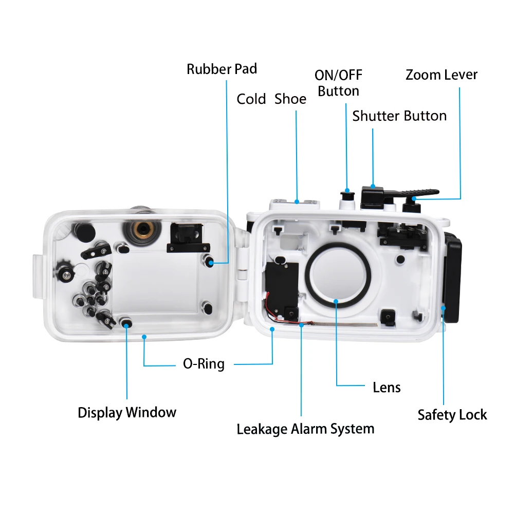 Корпус для подводной камеры SeaFrogs водонепроницаемый чехол Olympus TG6 52 мм 67 M10/M14/M16