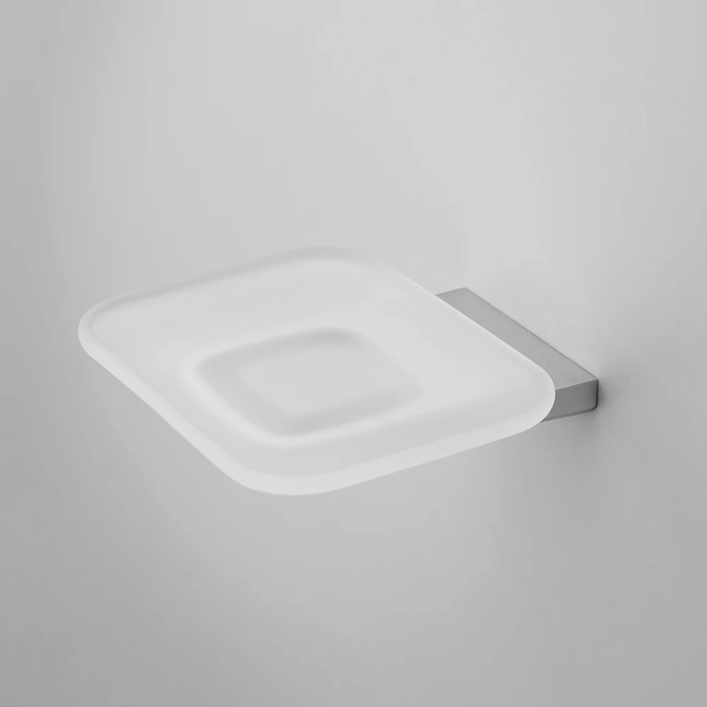 Стеклянная мыльница с настенным держателем Inspire A5034264 хром | Обустройство дома