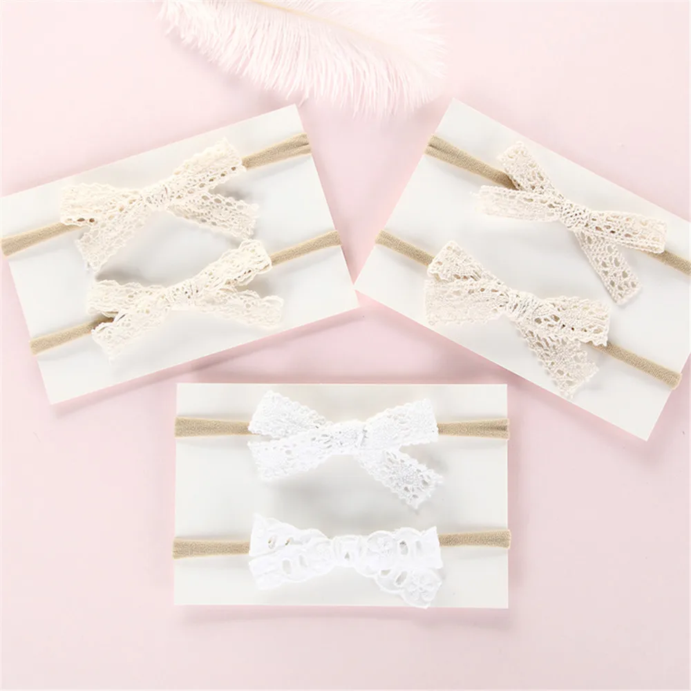 6 шт./упак. кружевная отделка ручной работы резинки для волос мягкая нейлоновая