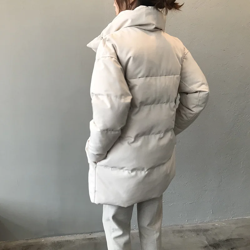 WQJGR News Winter Jacket Women 2021 Single Breasted Cotton Thick Long Sleeve Winter Coat Women Fashion Parka