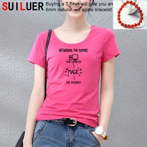 summer networking for dummies t shirt funny geek nerd it computer gift programmer casual new women t shirt girlfriend gift free global shipping