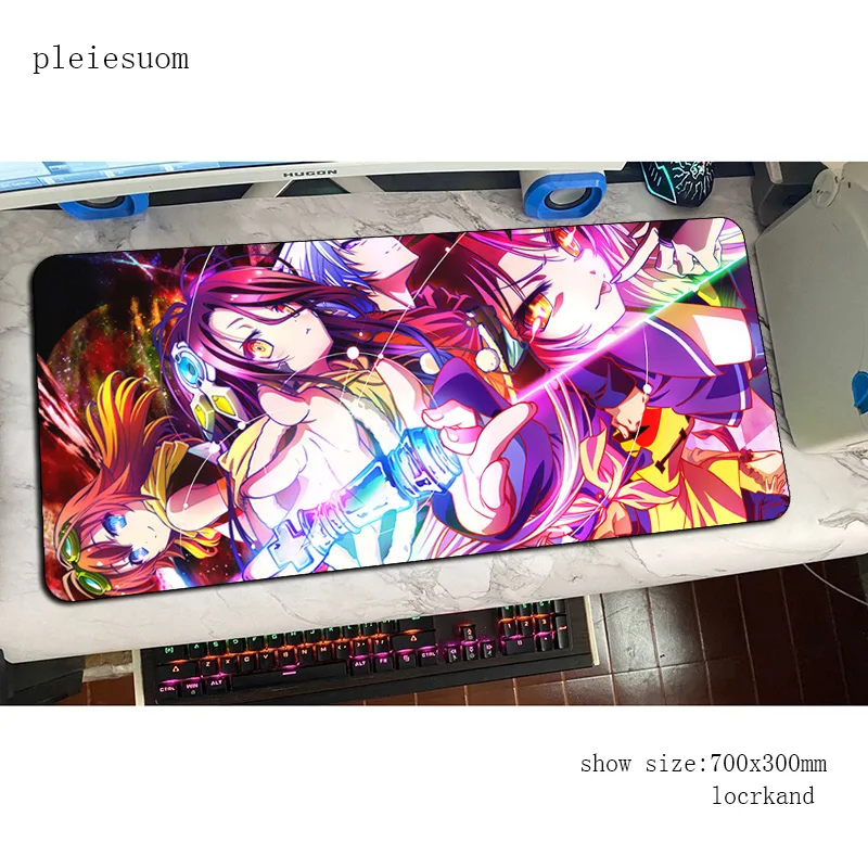

No Game No Life padmouse HD pattern gaming mousepad game large mouse pad gamer computer desk Fashion mat notbook mousemat pc