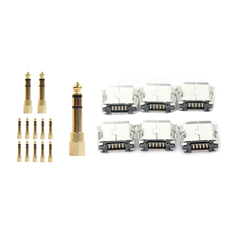 60 шт. Micro-USB Type B Female 5 Pin SMT Placement SMD Штекерный разъем DIP и 15 позолоченный штекер o