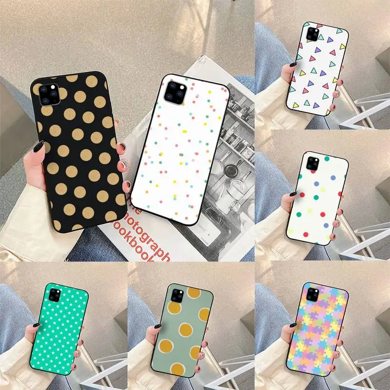 

Creative Design Polka Dot Phone Case For iphone 5s 6 7 8 11 12 plus xsmax xr pro mini se Cover Fundas Coque