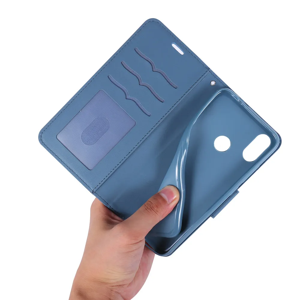 Роскошная Кожаная Обложка для книги чехол для Xiaomi mi A2 Lite Red mi Note 7 6 Pro Sleepy Cat флип-чехол с слотами для карт Landyard
