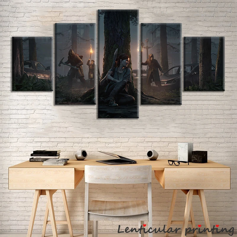 

HD The Last of Us Video Game Poster Print Zombie Survival Oil Painting Canvas Vintage Room Decor Wall Paintings Character Ellie