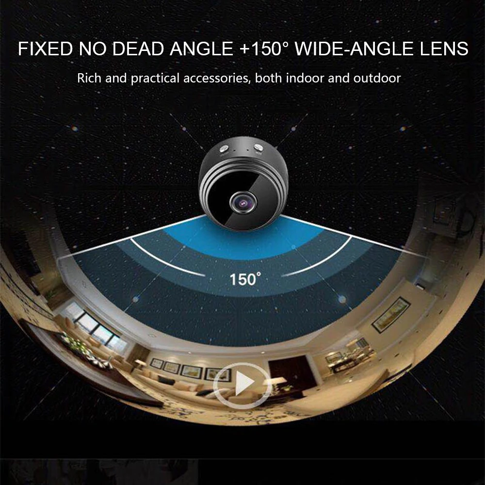 Беспроводная мини ip-камера открытая ночная версия HD камера видеокамера диктофон