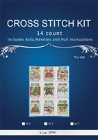 new embroidery counted cross stitch kits needlework crafts 14 ct dmc diy arts handmade decor cups