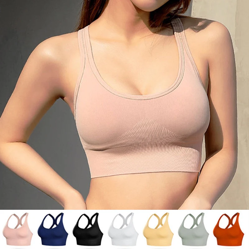 

Sports Bra for Women Running Workout Back Zipper Sports Bra with Removable Padded Sports Bra A7
