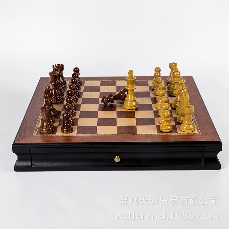 Немецкие рыцарские шахматы из акриловой древесины сверхпрочный с двойным задним